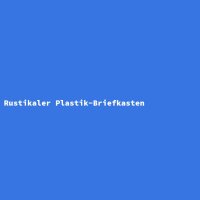 Rustikaler Plastik-Briefkasten
