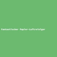 Fantastischer Papier-Luftreiniger