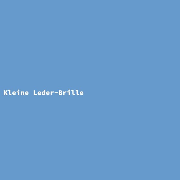 Kleine Leder-Brille
