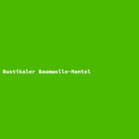 Rustikaler Baumwolle-Mantel