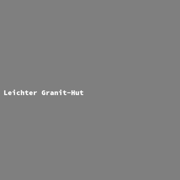 Leichter Granit-Hut